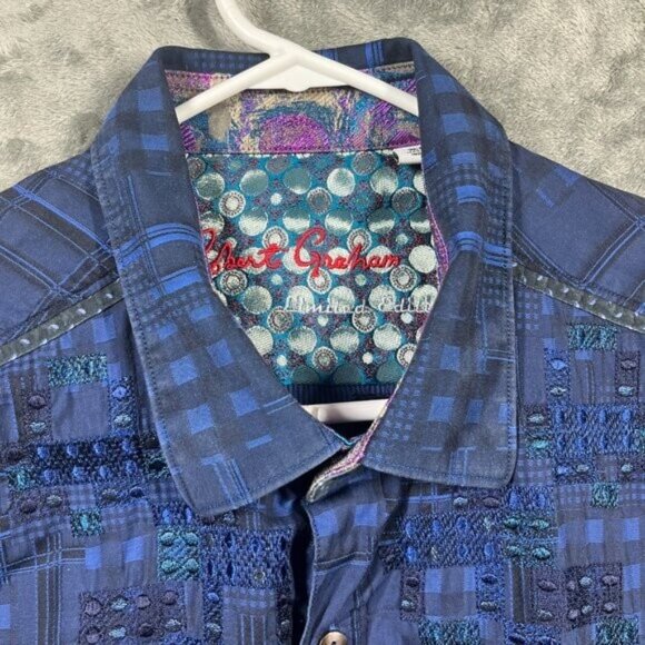 Robert Graham Shirt Mens XL Limited Edition Embroidered Button Up Long Sleeve - Picture 12 of 16